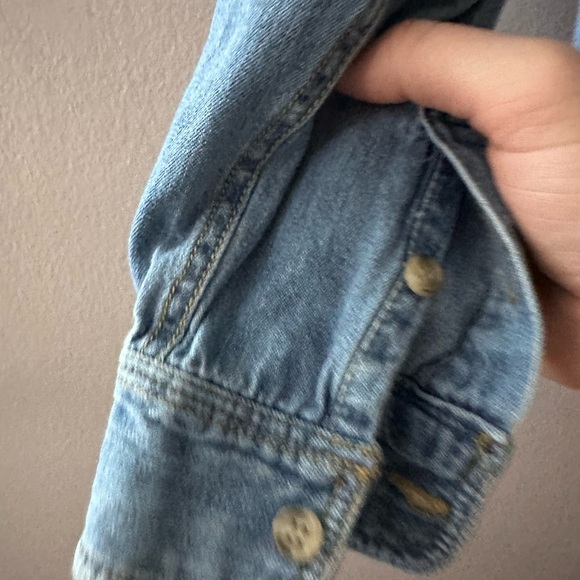 Vintage At Last Blues Blue Denim Button-Up Shirt - Picture 5 of 8